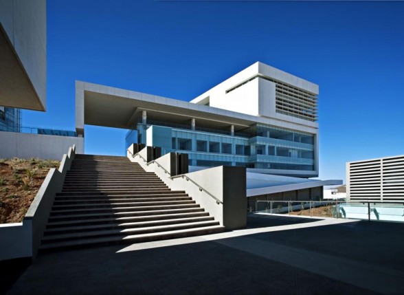 exterior Governmental City building staircase