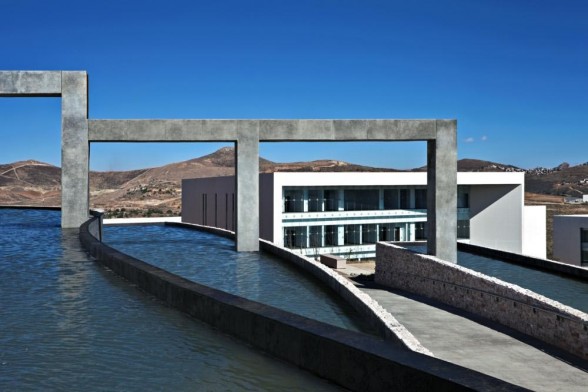 exterior Governmental City building water pool